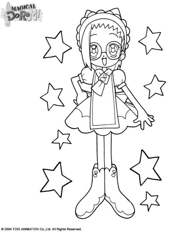 coloriage magical doremi emilie et sa jolie robe